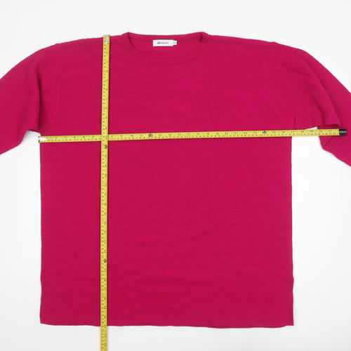 Damart Womens Pink 24/26 Knit Pullover Jumper 3/4 Sleeve