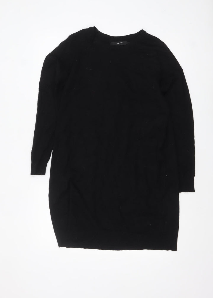 Vero Moda Women’s Black Knit Jumper Dress Size M Long Sleeve