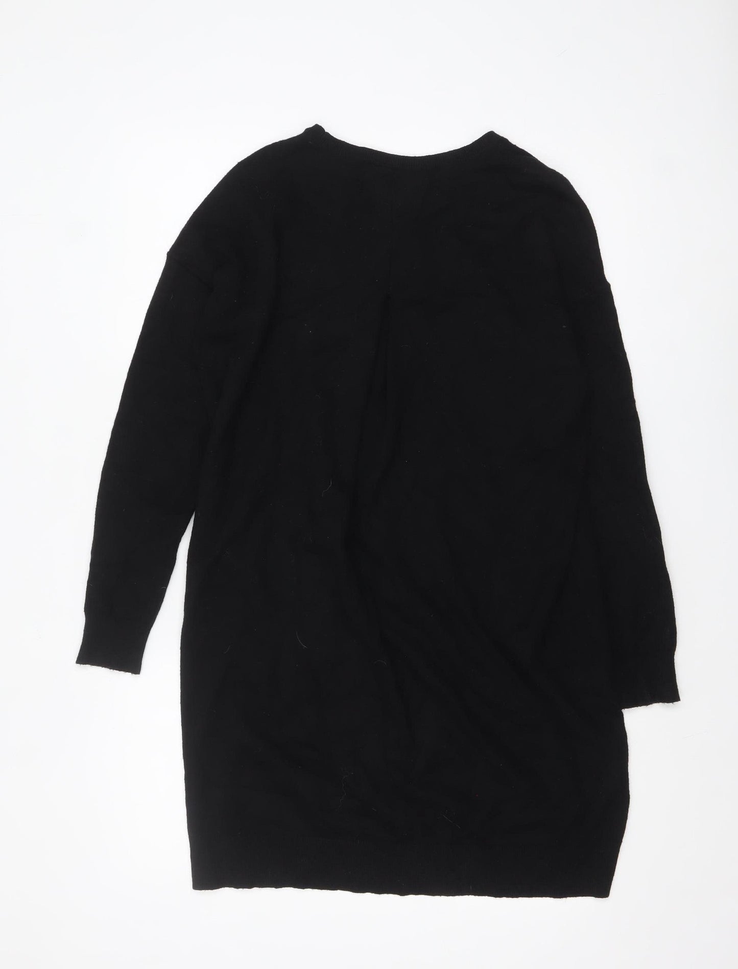 Vero Moda Women’s Black Knit Jumper Dress Size M Long Sleeve