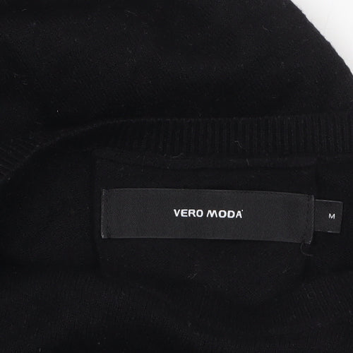 Vero Moda Women’s Black Knit Jumper Dress Size M Long Sleeve