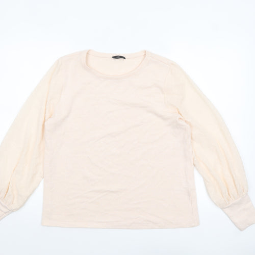 M&Co Women's Pink Size 14 Puff Sleeve Tunic Blouse