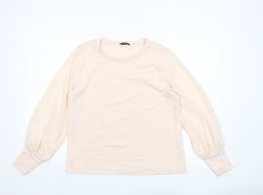 M&Co Women's Pink Size 14 Puff Sleeve Tunic Blouse