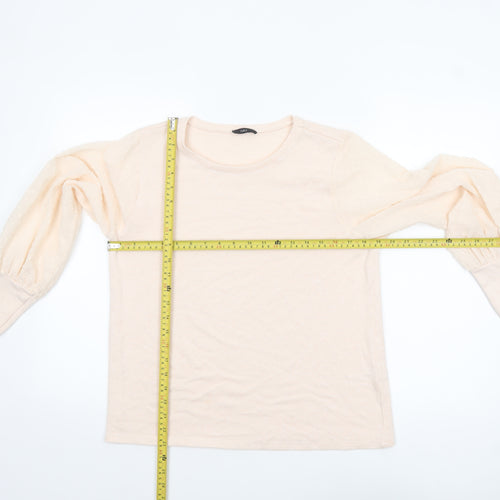 M&Co Women's Pink Size 14 Puff Sleeve Tunic Blouse