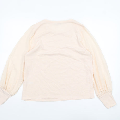 M&Co Women's Pink Size 14 Puff Sleeve Tunic Blouse