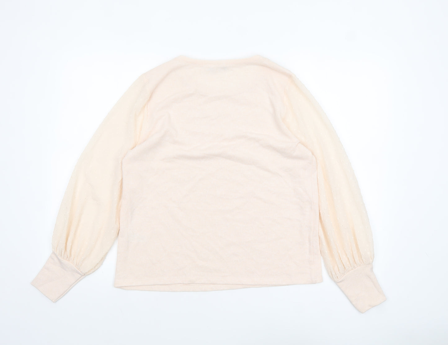 M&Co Women's Pink Size 14 Puff Sleeve Tunic Blouse