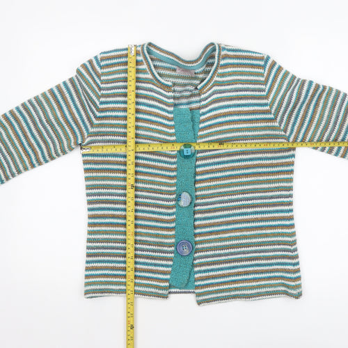 Marks and Spencer Per Una Women's Multicoloured Striped Cardigan M