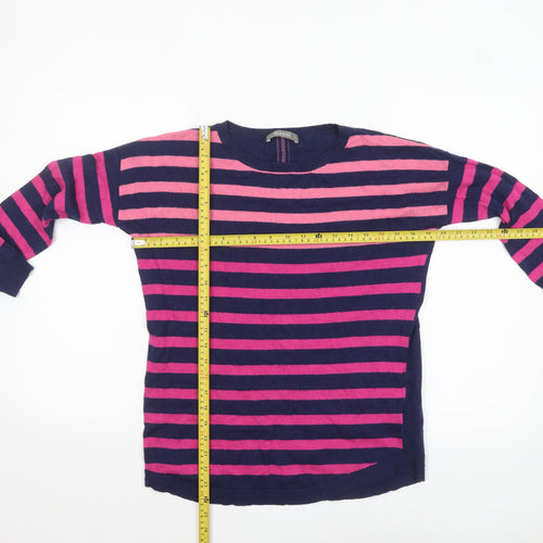 Oasis Women’s Multicoloured Striped Crew Neck Pullover Jumper XS