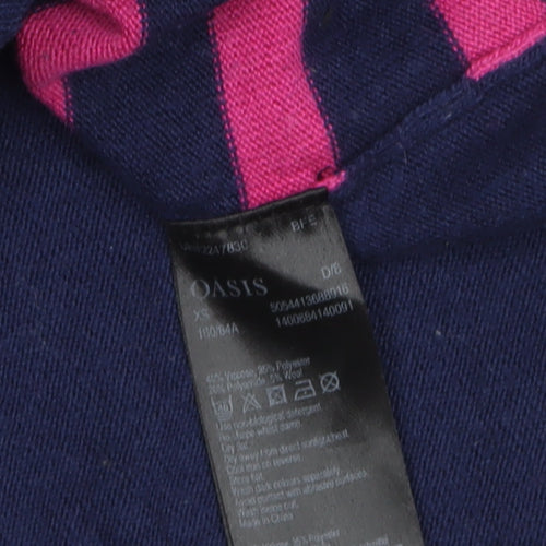 Oasis Women’s Multicoloured Striped Crew Neck Pullover Jumper XS