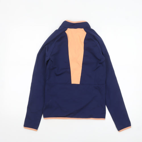Wedze Girls Blue 14 Years 1/4 Zip Long Sleeve Ski Top