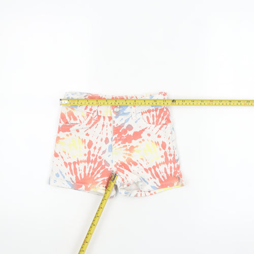 Levi's Girls Multicoloured 8 Years Denim Shorty Shorts Tie-Dye Cotton Blend