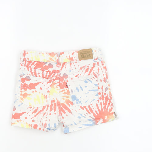 Levi's Girls Multicoloured 8 Years Denim Shorty Shorts Tie-Dye Cotton Blend