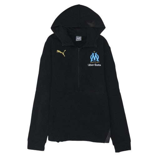 Puma Men Black M 1/2 Zip Hoodie OM Uber Eats Logo Hoodie