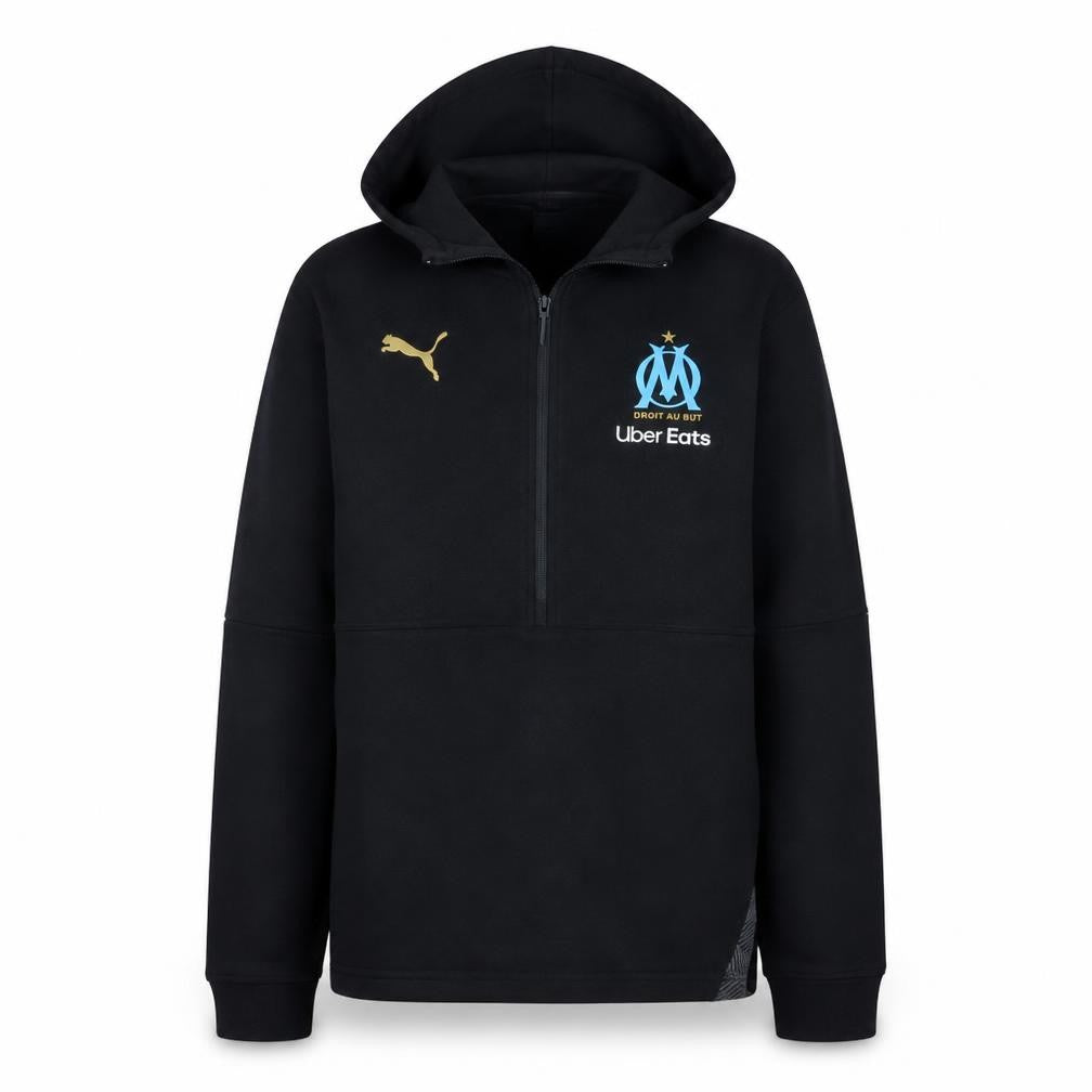 Puma Men Black M 1/2 Zip Hoodie OM Uber Eats Logo Hoodie