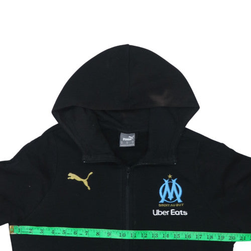 Puma Men Black M 1/2 Zip Hoodie OM Uber Eats Logo Hoodie