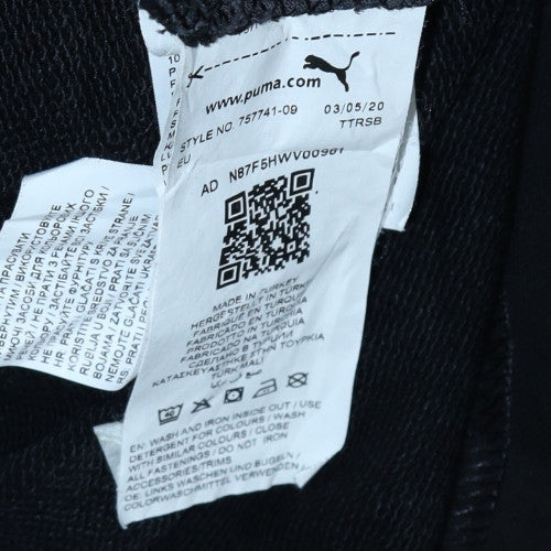 Puma Men Black M 1/2 Zip Hoodie OM Uber Eats Logo Hoodie