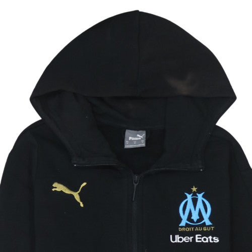 Puma Men Black M 1/2 Zip Hoodie OM Uber Eats Logo Hoodie