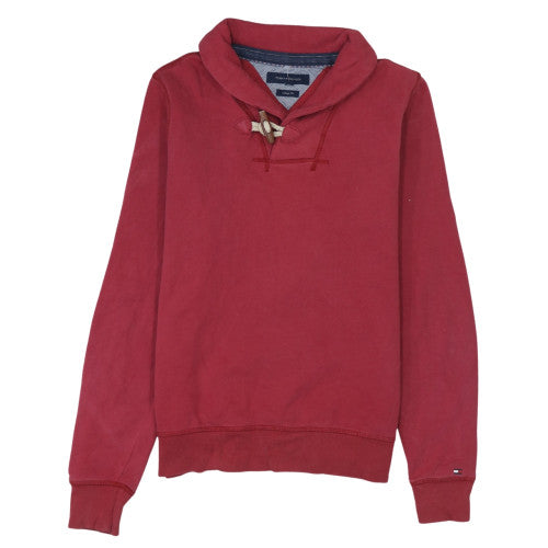Tommy Hilfiger Men Red Vintage Fit Pullover Sweatshirt Size M