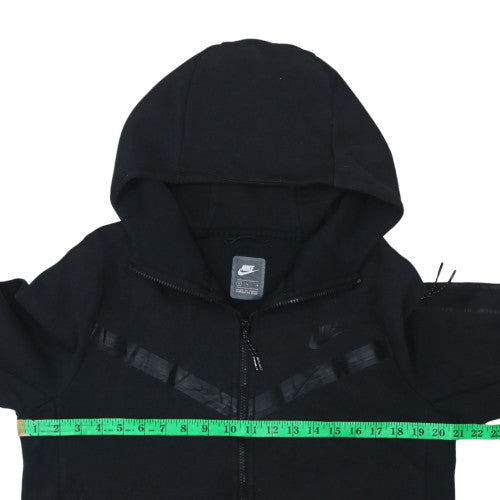 Nike Men's Black Full Zip Hoodie Size M Sportswear Cotton Blend