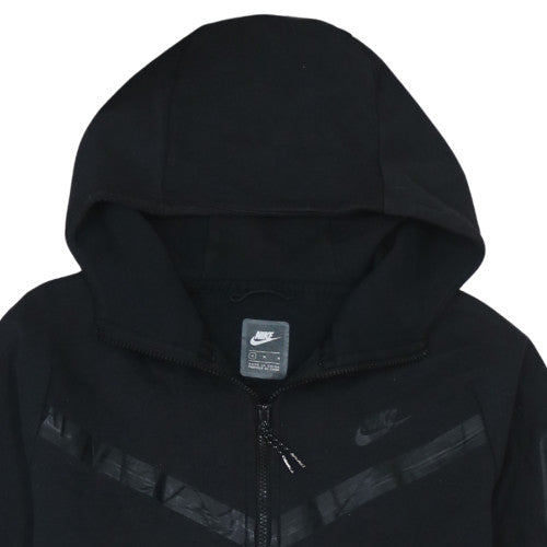 Nike Men's Black Full Zip Hoodie Size M Sportswear Cotton Blend