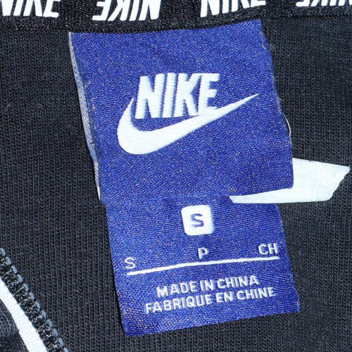 Nike Women Black Full Zip Hoodie Size S Cotton Blend Casual