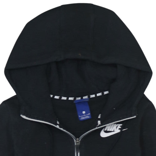 Nike Women Black Full Zip Hoodie Size S Cotton Blend Casual