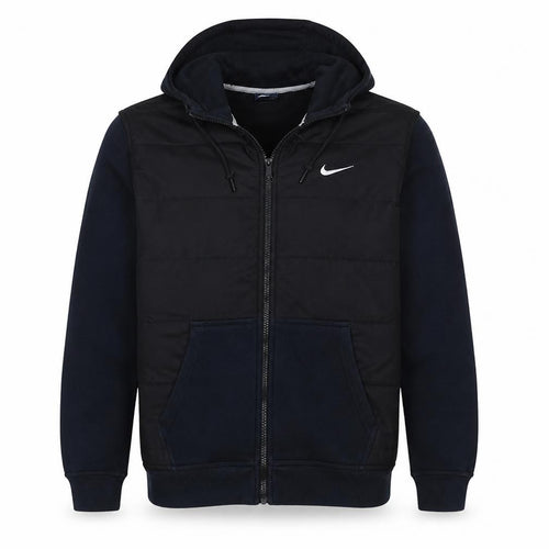 Nike Men's Black Full Zip Hoodie Size L Regular Fit Fleece
