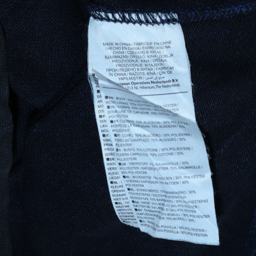 Nike Men's Blue Full Zip Hoodie Size S Fleece Cotton Blend