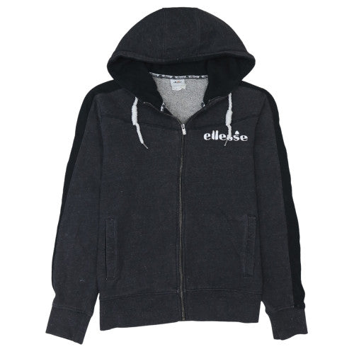 Ellesse Men's Black Full Zip Hoodie Size L Cotton Blend Sweatshirt