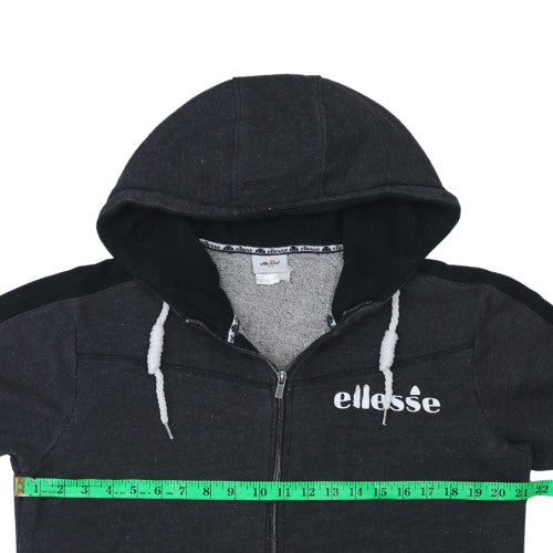 Ellesse Men's Black Full Zip Hoodie Size L Cotton Blend Sweatshirt
