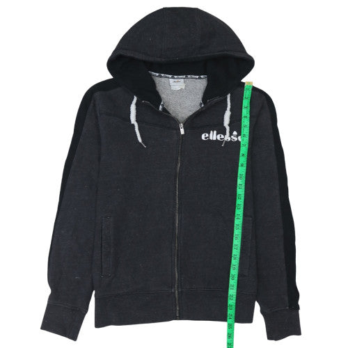 Ellesse Men's Black Full Zip Hoodie Size L Cotton Blend Sweatshirt