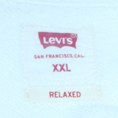Levi's Men's White 2XL Relaxed Fit Crew Neck Graphic Sweatshirt