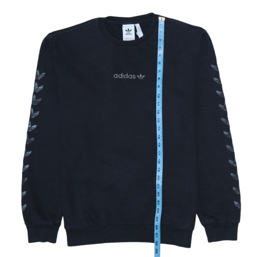 Adidas Men's Black 2XL Crew Neck Pullover Sweatshirt with Logo