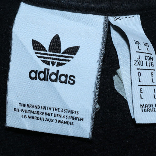 Adidas Men's Black 2XL Crew Neck Pullover Sweatshirt with Logo