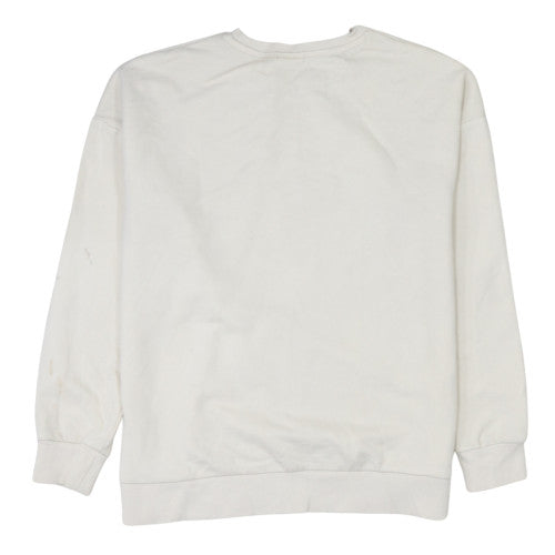 Disney Women Beige Stitch Sweatshirt Small Pullover Crew Neck