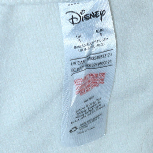 Disney Women Beige Stitch Sweatshirt Small Pullover Crew Neck