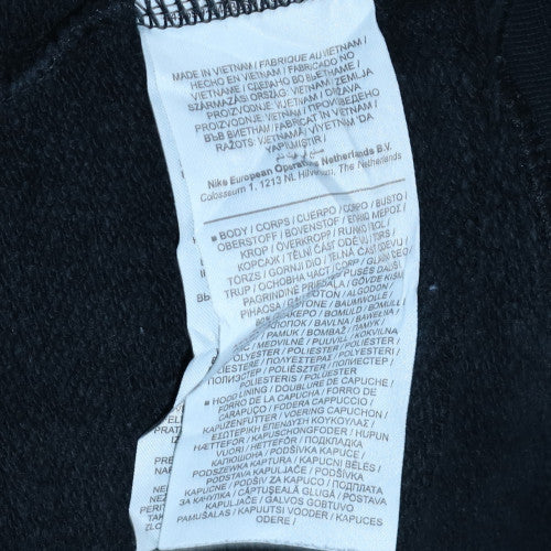 Nike Men's Black XL Full Zip Hoodie with Logo and Pockets