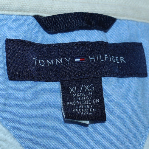 Tommy Hilfiger Men's White XL 1/4 Zip Fleece Sweatshirt