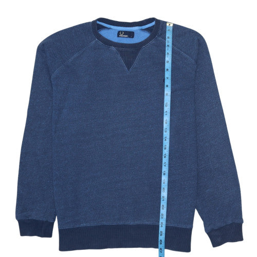 Fred Perry Mens Blue Cotton Crew Neck Pullover Sweatshirt L