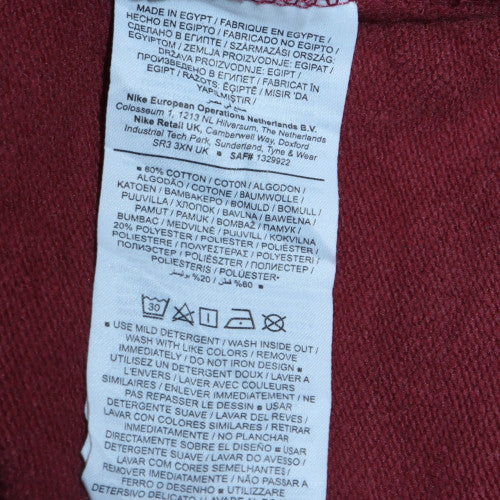 Nike Women’s Burgundy 1/4 Zip Oversized Sweatshirt M Cotton Blend