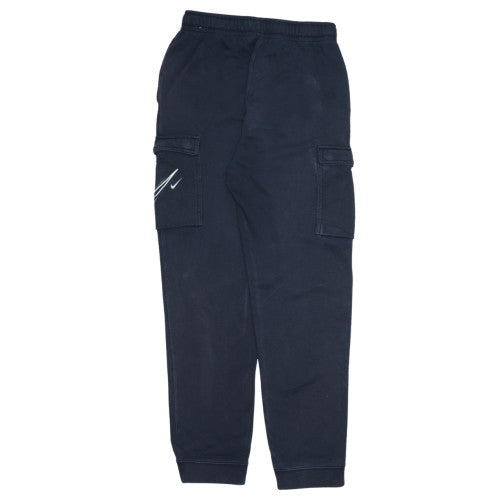 Nike Boys Black XL Cargo Jogger Trousers with Pockets and Elastic Waist