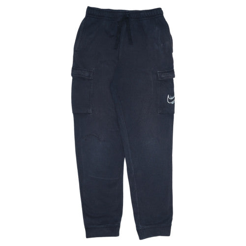 Nike Boys Black XL Cargo Jogger Trousers with Pockets and Elastic Waist