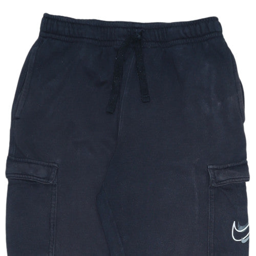 Nike Boys Black XL Cargo Jogger Trousers with Pockets and Elastic Waist