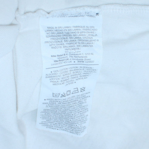 Nike Men's White Regular Fit Cotton Crew Neck T-Shirt M