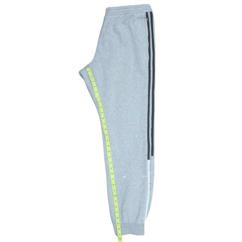 Adidas Men's Grey XL Tapered Sweatpants with Logo