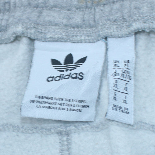 Adidas Men's Grey XL Tapered Sweatpants with Logo