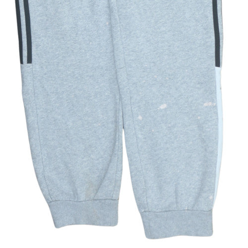 Adidas Men's Grey XL Tapered Sweatpants with Logo