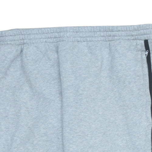 Adidas Men's Grey XL Tapered Sweatpants with Logo