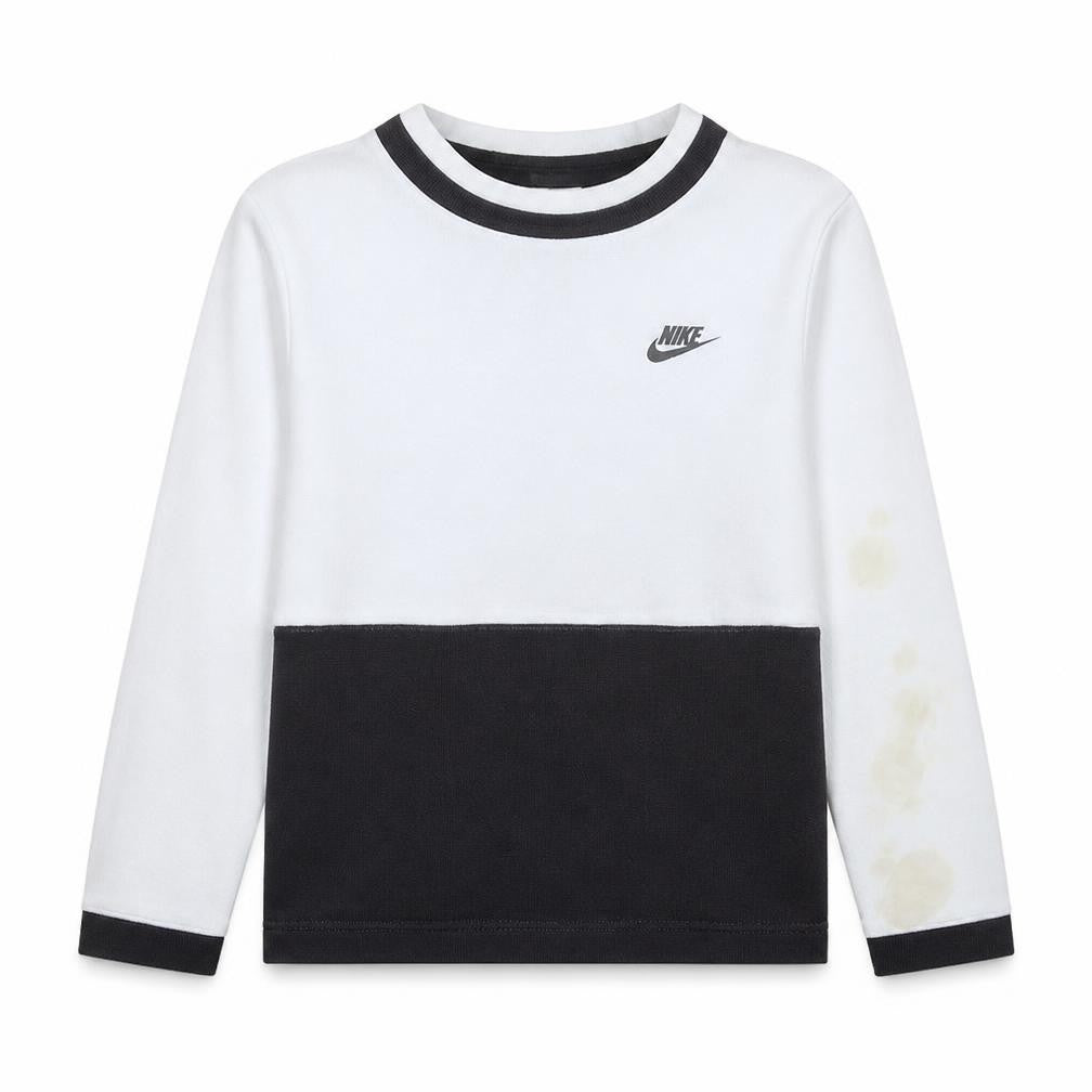 Nike Boys White & Black Long Sleeve Sweatshirt L 147-158cm Crew Neck
