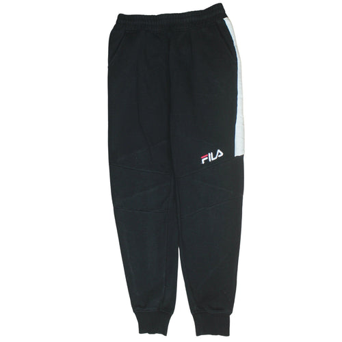 Fila Men's Black Jogger Trousers S Elastic Waist Fleece Casual
