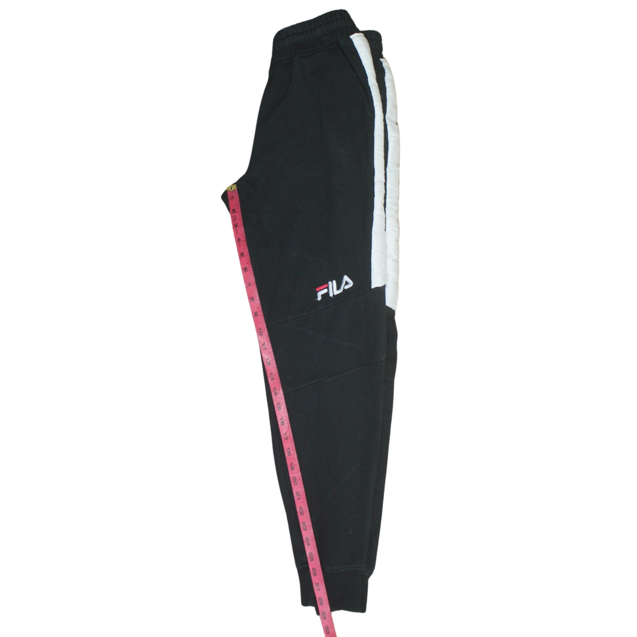 Fila Men's Black Jogger Trousers S Elastic Waist Fleece Casual